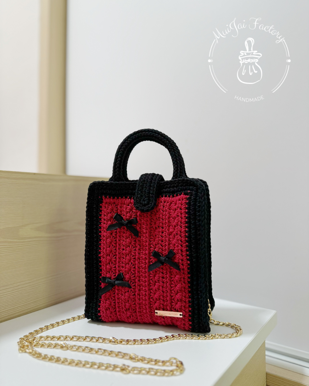 ❅ M007蝴蝶結版 ⋅ 聖誕紅黑蘿莉款 ❅